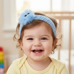 Baby Girls Hair Band – Soft Elastic with Pom Pom for Comfort
