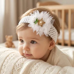 Baby Headband – Comfortable Soft Elastic Floral Design