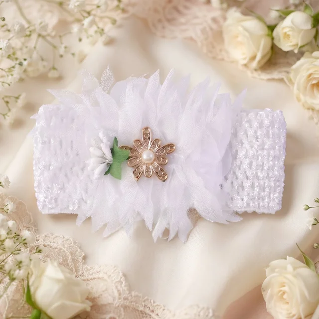 Baby Headband – Comfortable Soft Elastic Floral Design