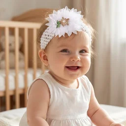 Baby Headband – Comfortable Soft Elastic Floral Design