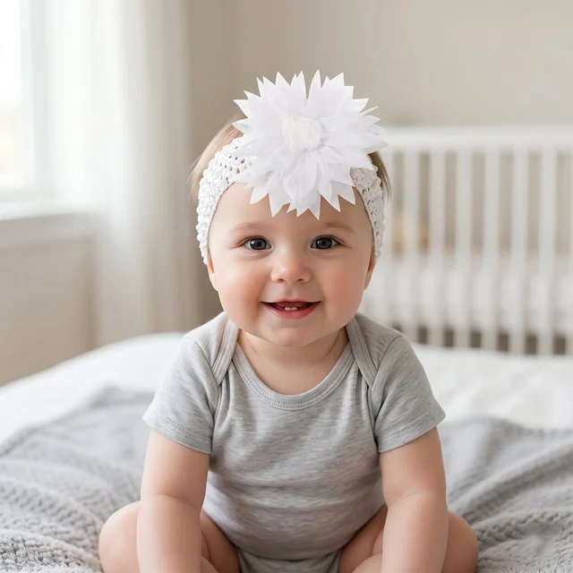 Baby Headband – Soft Elastic Floral Design for Comfort & Style