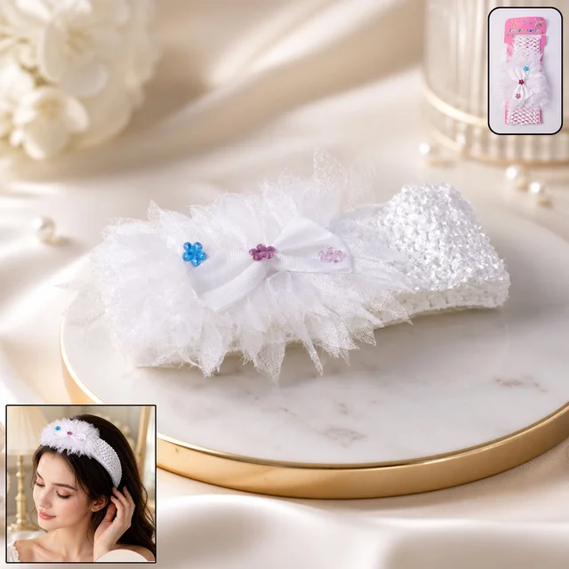 Baby Headband – Soft Elastic Floral Hair Accessory for Infants