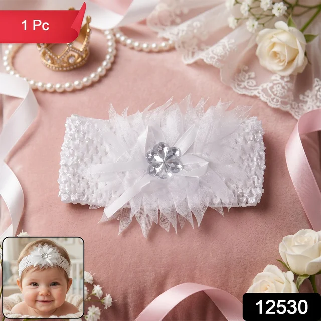 Baby Headband – Soft Elastic Floral Hair Accessory for Girls