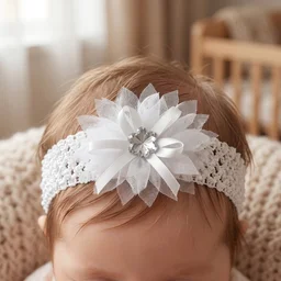 Baby Headband – Soft Elastic Floral Hair Accessory for Girls