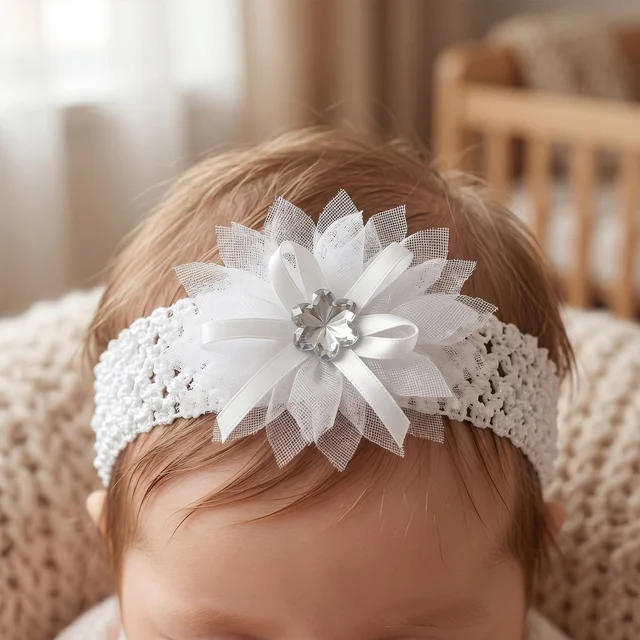Baby Headband – Soft Elastic Floral Hair Accessory for Girls