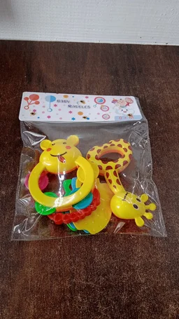 Baby Rattle Set – 3-Piece Colorful Animal Shape Teething Toys