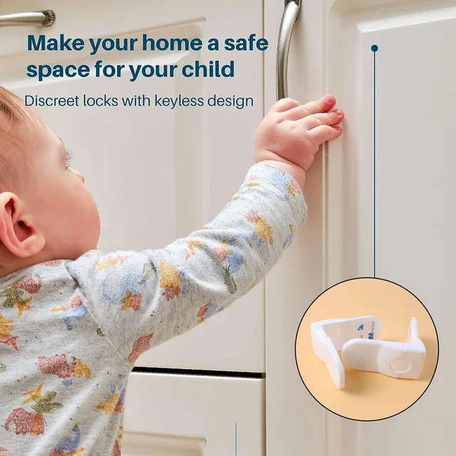 Baby Safety Cabinet Locks – Secure Childproof Corner & Drawer Set