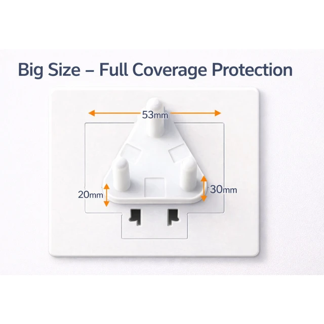 Baby Safety Socket Cover – Large 15Amp Outlet Protector | WipeTech