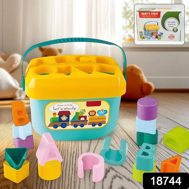 Baby Shape Sorter Toy – Geometric Stacking Blocks | Little Learners