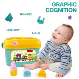 Baby Shape Sorter Toy – Geometric Stacking Blocks | Little Learners