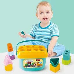 Baby Shape Sorter Toy – Geometric Stacking Blocks | Little Learners