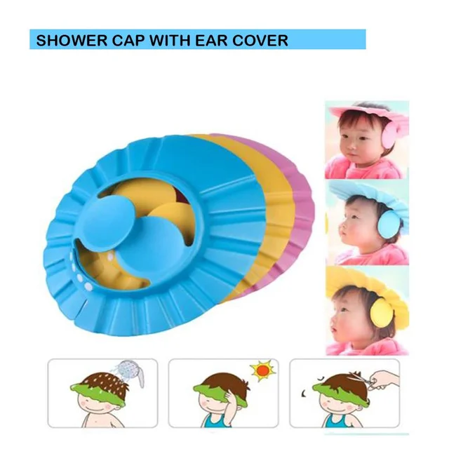 Baby Shower Cap – Adjustable & Soft for Tear-Free Bathing | Mini Bubbles