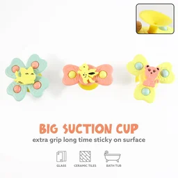 Baby Spinner Toy Set – 3-Pc Suction Cup Spinning Toys for Sensory Play