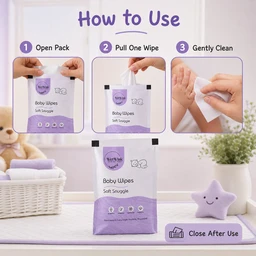 Baby Wet Wipes – Gentle, Hypoallergenic, Alcohol-Free for Babies