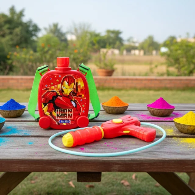 Backpack Water Gun – Long Range Kids Pichkari for Holi Fun