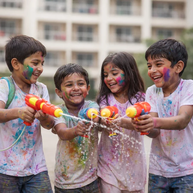 Backpack Water Gun – Long Range Kids Pichkari for Holi Fun