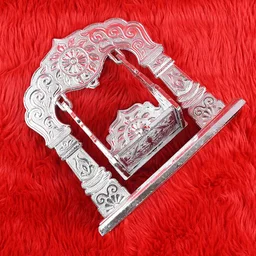 Bal Gopal Jhula – Silver-Coated Decorative Swing for Krishna Idol