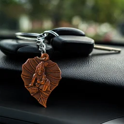 Bal Krishna Antique Bronze Keychain – Spiritual & Durable