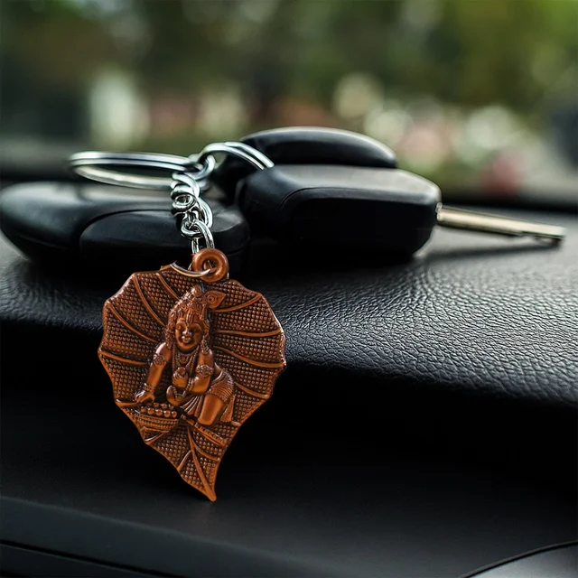 Bal Krishna Antique Bronze Keychain – Spiritual & Durable