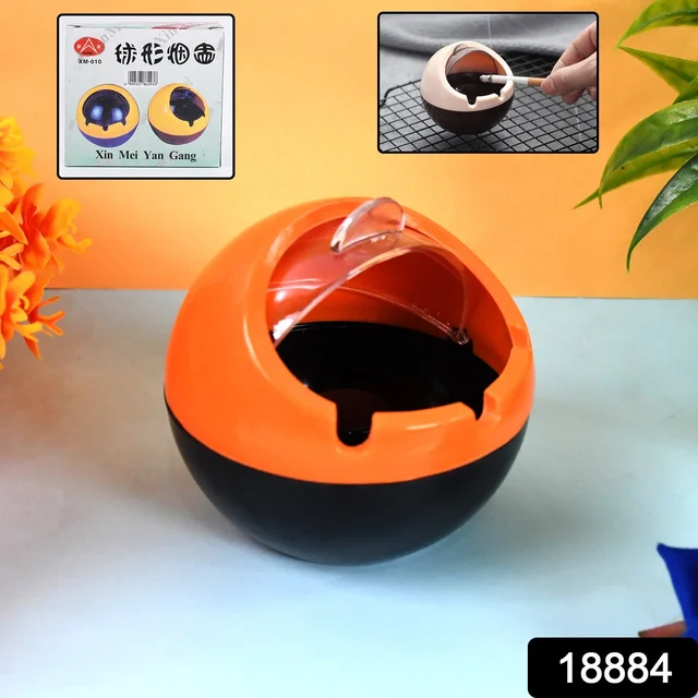 Ball Ashtray with Lid – Windproof Portable PP Plastic Ashtray