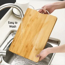 Bamboo Chopping Board – Thick Wooden with Holder | Cisora