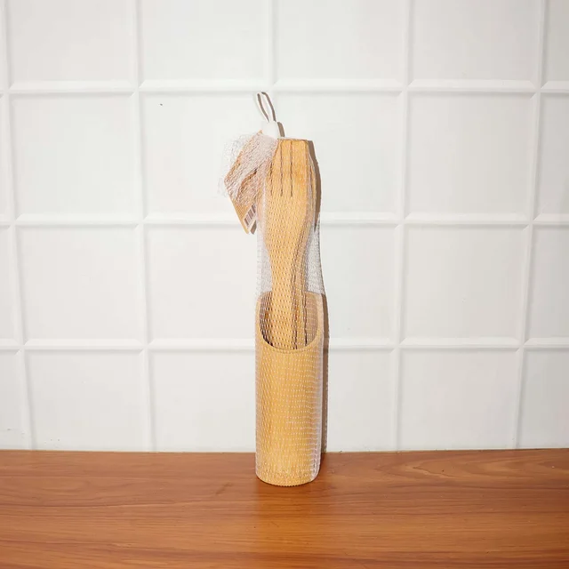 Bamboo Spatula Set – Eco-Friendly 4 Pc Cooking Utensils with Holder