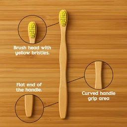 Bamboo Toothbrush – Eco-Friendly Medium Bristles for Gentle Cleaning