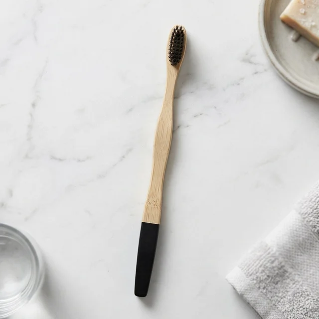 Bamboo Toothbrush – Eco-Friendly & Soft Charcoal Bristles (mix Desing)