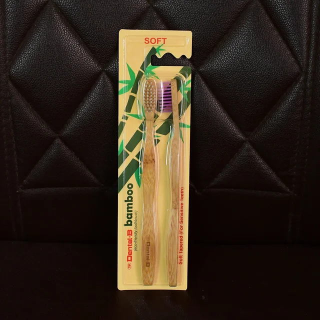 Bamboo Toothbrush Set – Eco-Friendly Medium Bristles (2 Pack)