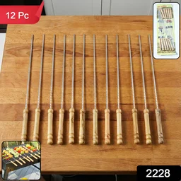 Barbecue Skewers – Stainless Steel & Wooden Handle | Indo Glow
