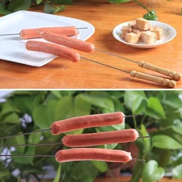 Barbecue Skewers – Stainless Steel & Wooden Handle | Indo Glow