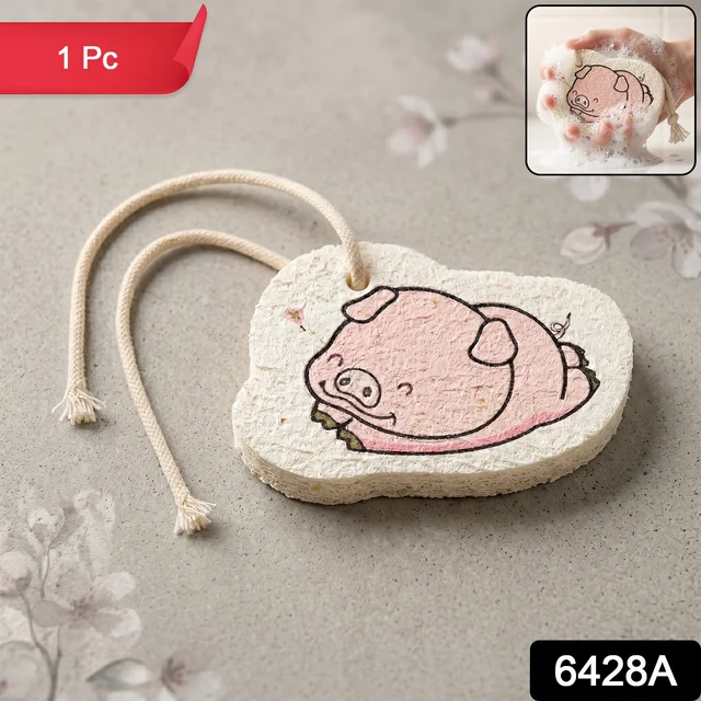Bath Scrubber Sponge – Cartoon Print for Kids & Adults | Velvet Wipe