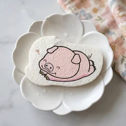 Bath Scrubber Sponge – Cartoon Print for Kids & Adults | Velvet Wipe