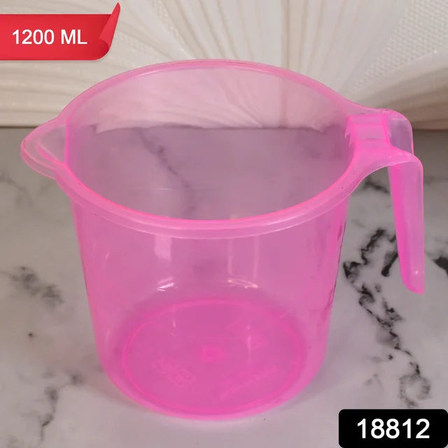Bath Water Mug – 1200ml Transparent Plastic for Bathroom | Bathora