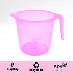 Bath Water Mug – 1200ml Transparent Plastic for Bathroom | Bathora