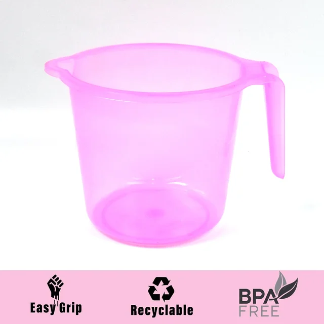 Bath Water Mug – 1200ml Transparent Plastic for Bathroom | Bathora