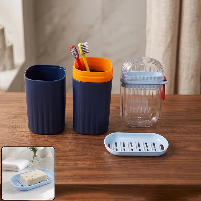 Bathroom Accessories Combo Set – Stylish & Travel-Friendly Organisation