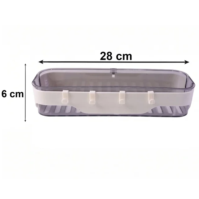 Bathroom Wall Shelf – Space-Saving with Hooks & Modern Design
