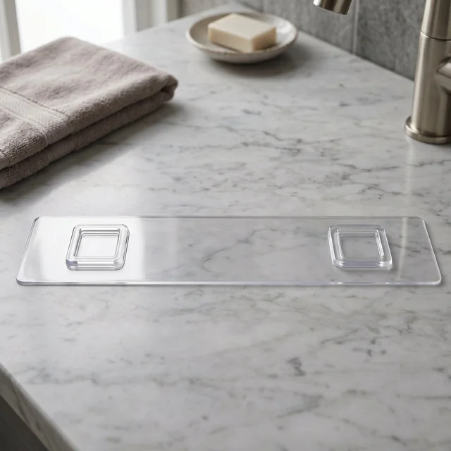 Bathroom Wall Shelf – Space-Saving with Hooks & Modern Design
