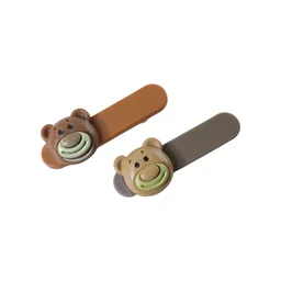 Bear Face Decorative Hair Clips Set – Playful & Secure Hold (4 Pc)