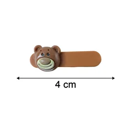 Bear Face Decorative Hair Clips Set – Playful & Secure Hold (4 Pc)