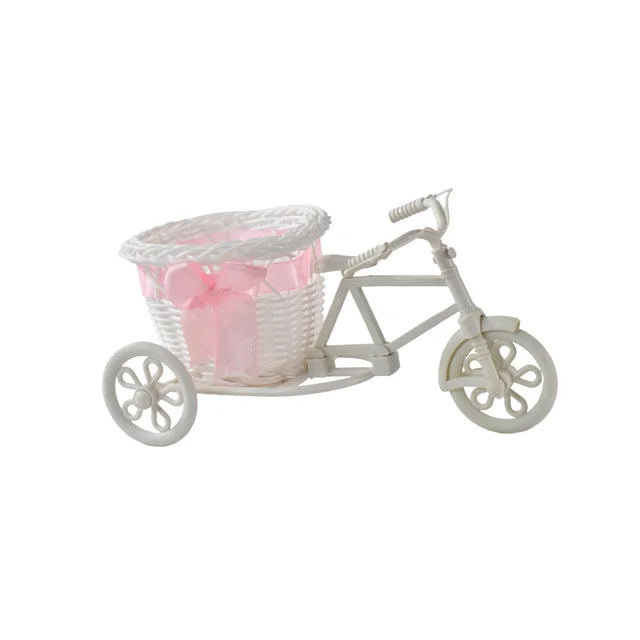 Bicycle Flower Pot Stand – Lightweight Plastic Home Decor Accent