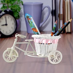 Bicycle Flower Pot Stand – Lightweight Plastic Home Decor Accent