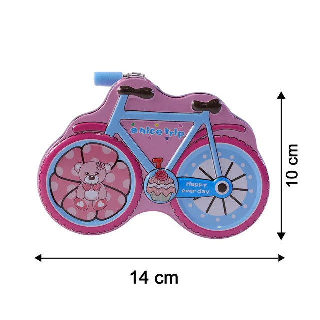 Bicycle Shape Piggy Bank – Colourful Kids’ Saving Toy with Lock