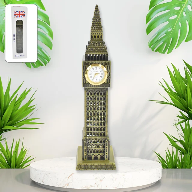 Big Ben Miniature Metal Statue – Elegant Home Decor Accent