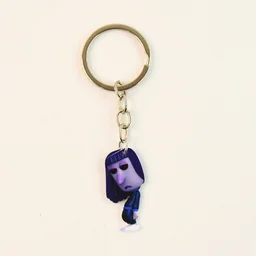 Big Cartoon Character Keychain – Bold Acrylic & Metal Charm