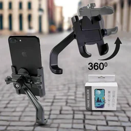 Bike Mobile Holder – 360° Metal Mount for Scooty | VelvaBloom