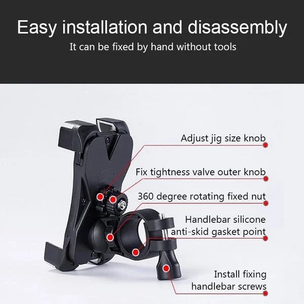 Bike Phone Holder – Anti-Shake 360° Rotation Mount | Gambit