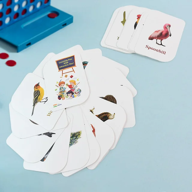 Bird Flashcards – 32 Realistic Educational Cards for Kids