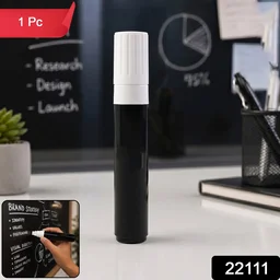 Black Chalk Marker Pen – Liquid Erasable for Chalkboard & Glass